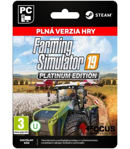 Farming Simulator 19 (Platinum Edition) [Steam] od Focus Entertainment