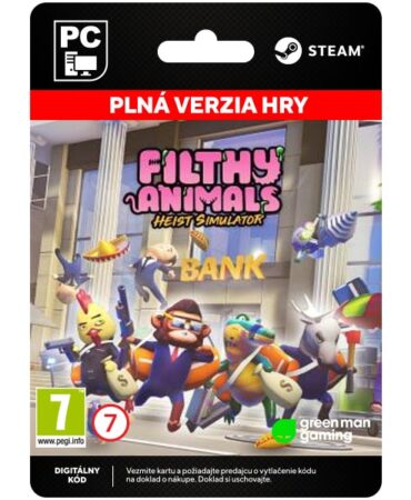 Filthy Animals: Heist Simulator [Steam] od GreenMan Gaming