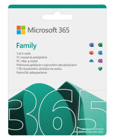 Microsoft 365 pre rodiny - 12 mesiacov od Microsoft