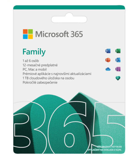 Microsoft 365 pre rodiny - 12 mesiacov od Microsoft