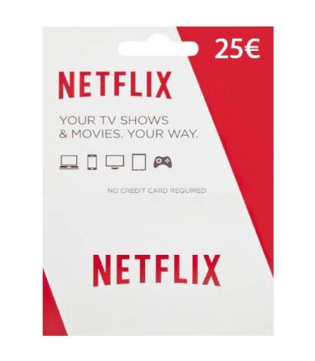 Netflix 25€ - elektronická peňaženka od Netflix