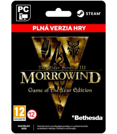 The Elder Scrolls 3: Morrowind (Game of the Year Edition) [Steam] od Bethesda Softworks